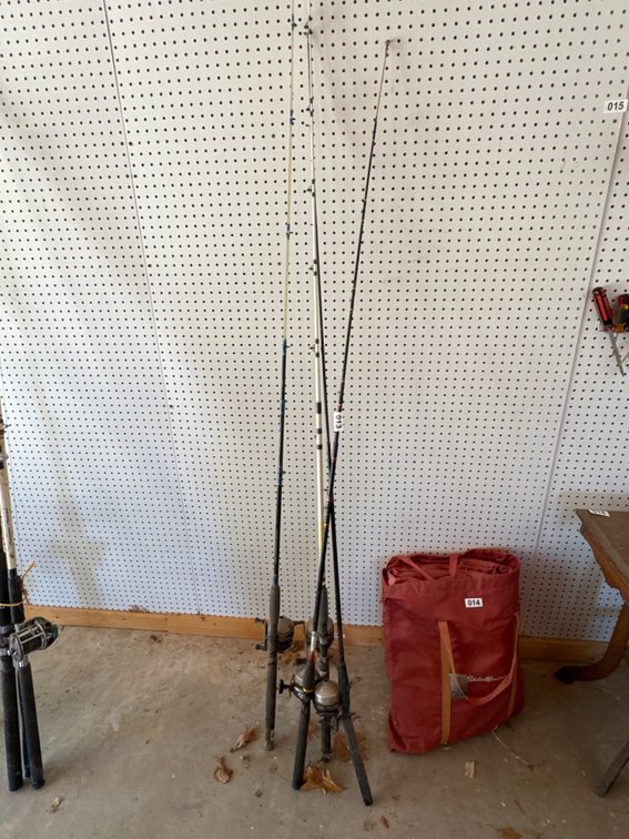 Four rods and reels
