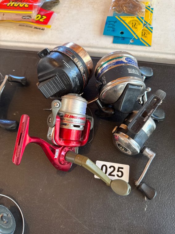 Four Zebco reels