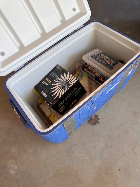 Coleman cooler with bait