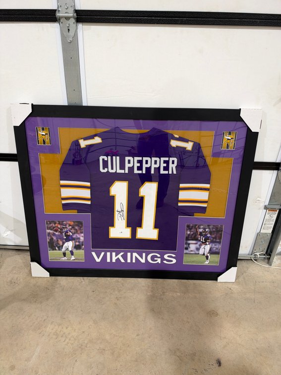 Daunte Culpepper framed auto jersey