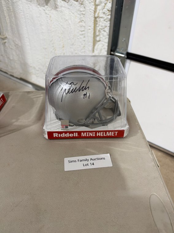 Justin Fields auto mini helmet-Ohio State