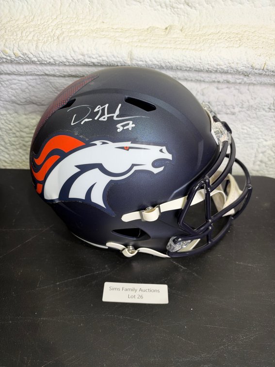 Dre Greenlaw auto replica helmet-Denver Broncos