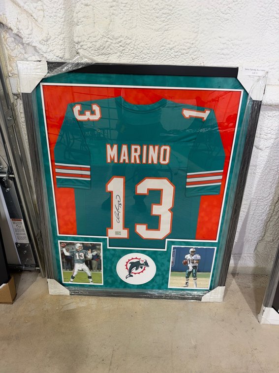 Framed Dan Marino auto jersey-Dolphins