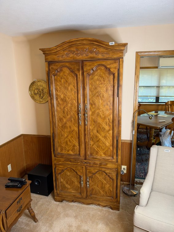 Wooden entertainment cabinet