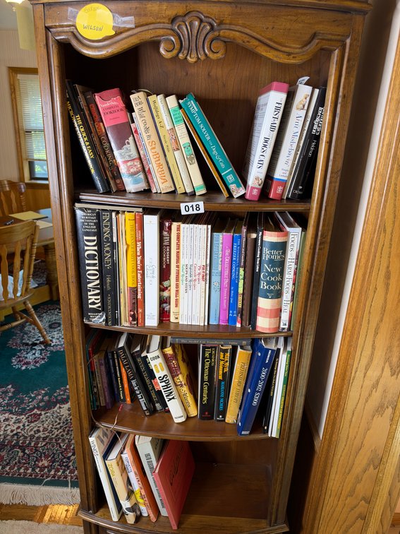 4 shelves of books
