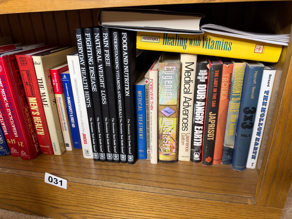 Bottom shelf books