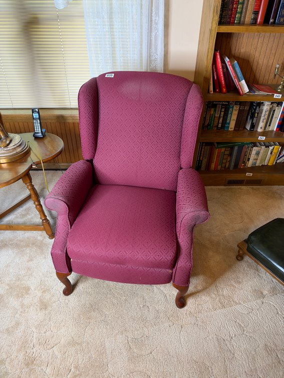 Red sitting chair recliner