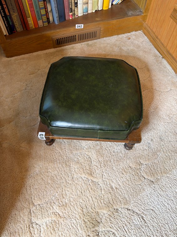 Leather foot stool
