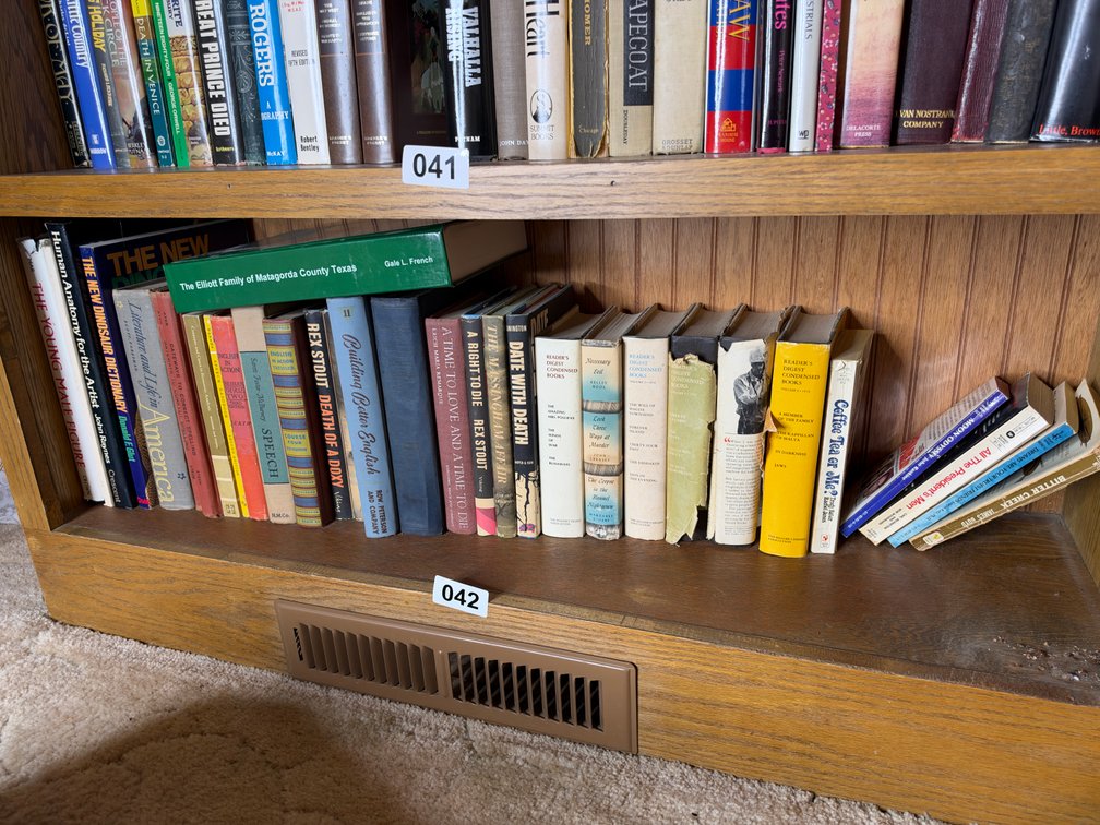 Bottom shelf books