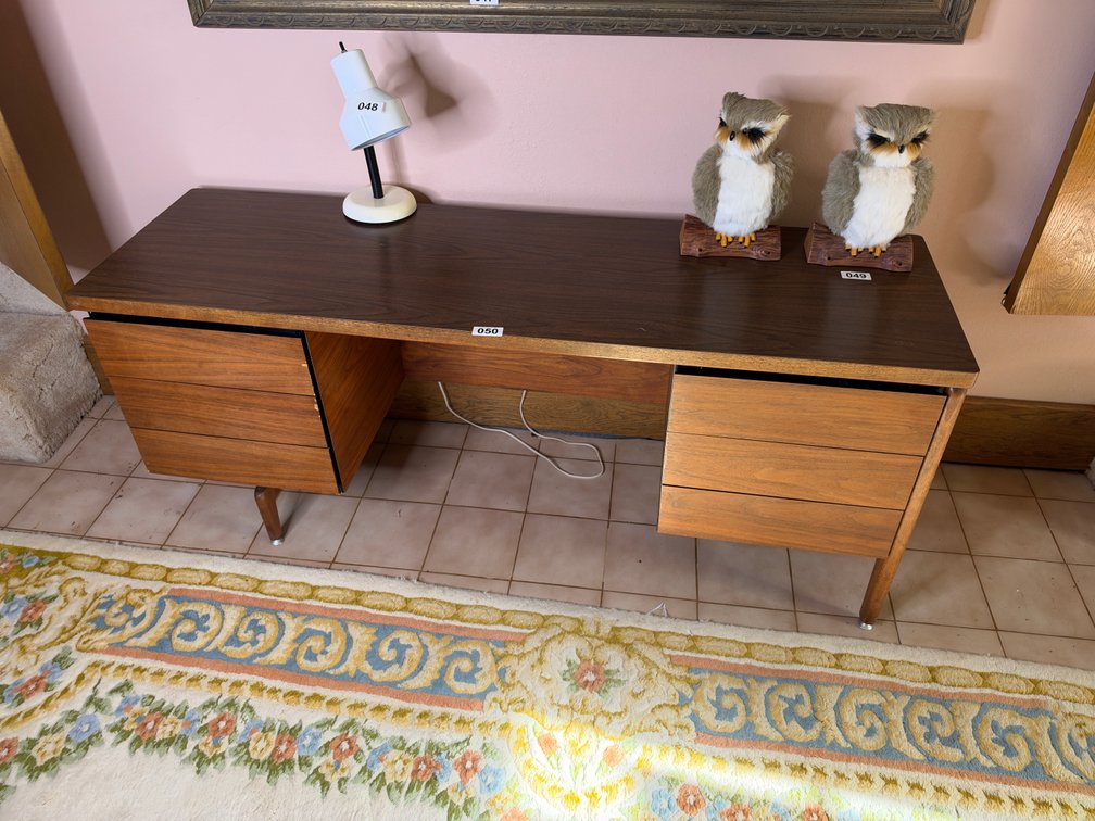 Six drawer wooden desk