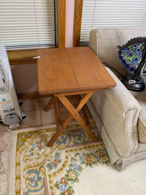 Wooden collapsible side table