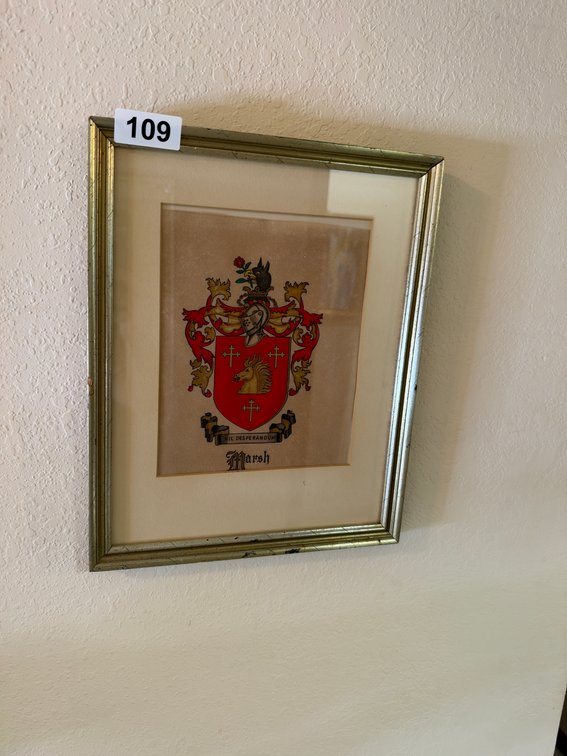 Small framed German picture