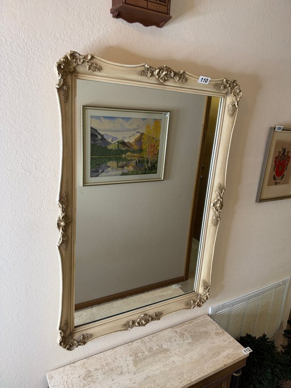 Ornate framed mirror