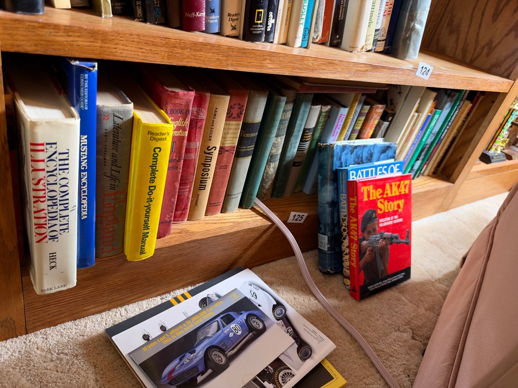 Bottom shelf books