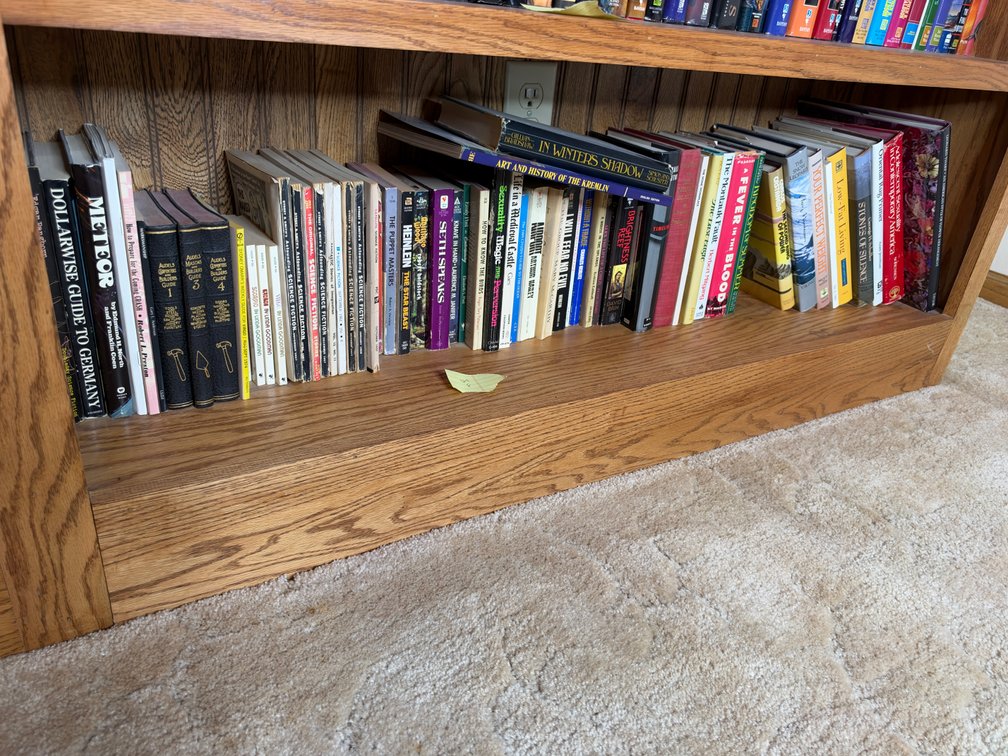 Bottom shelf books