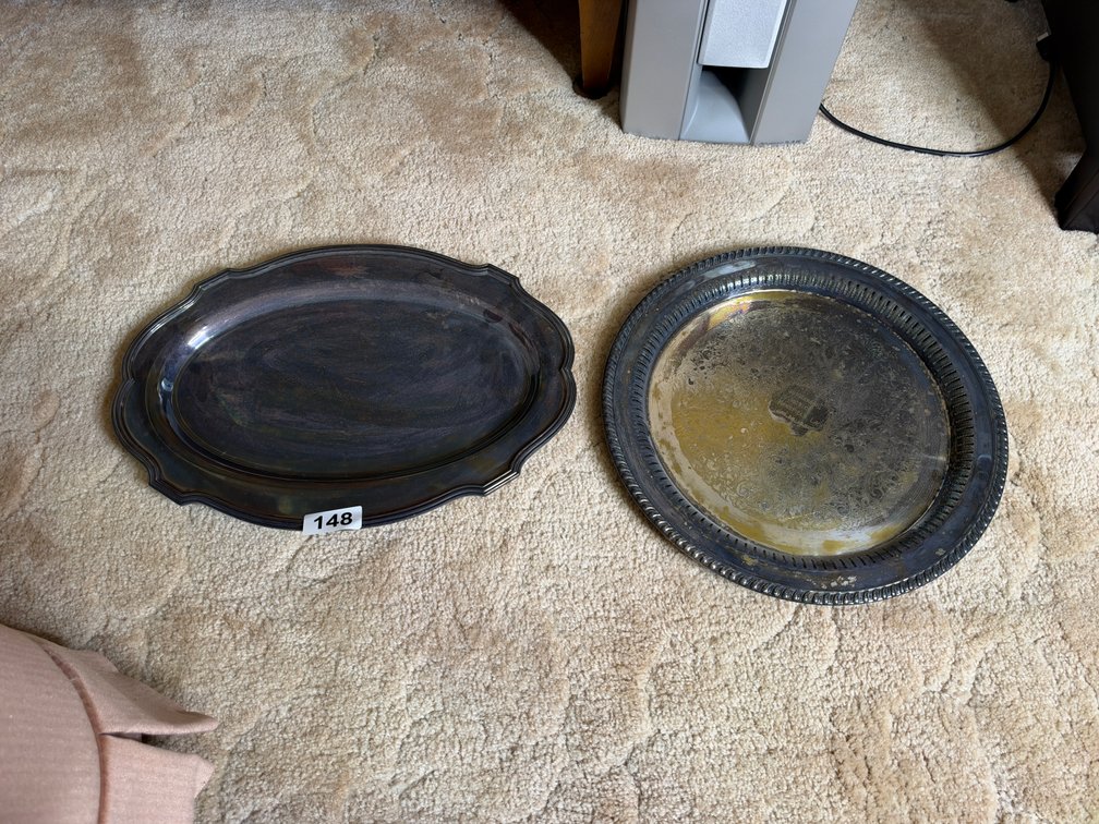Silver plated serving dishes