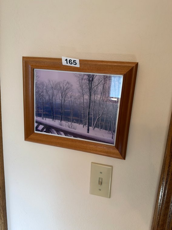 Small winter scene framed picture