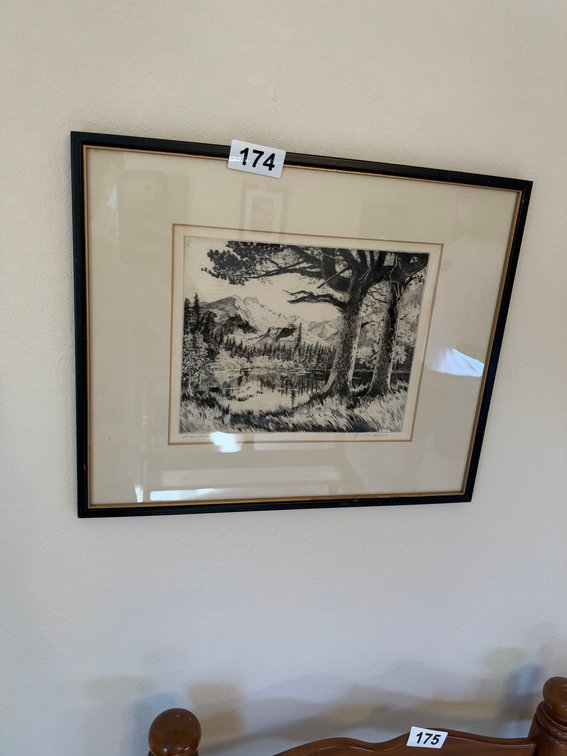 Black framed picture