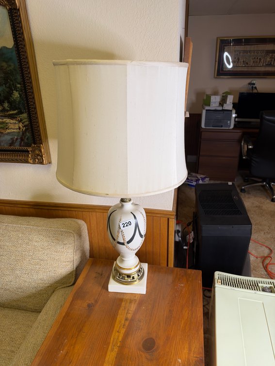 Matching ornate lamps