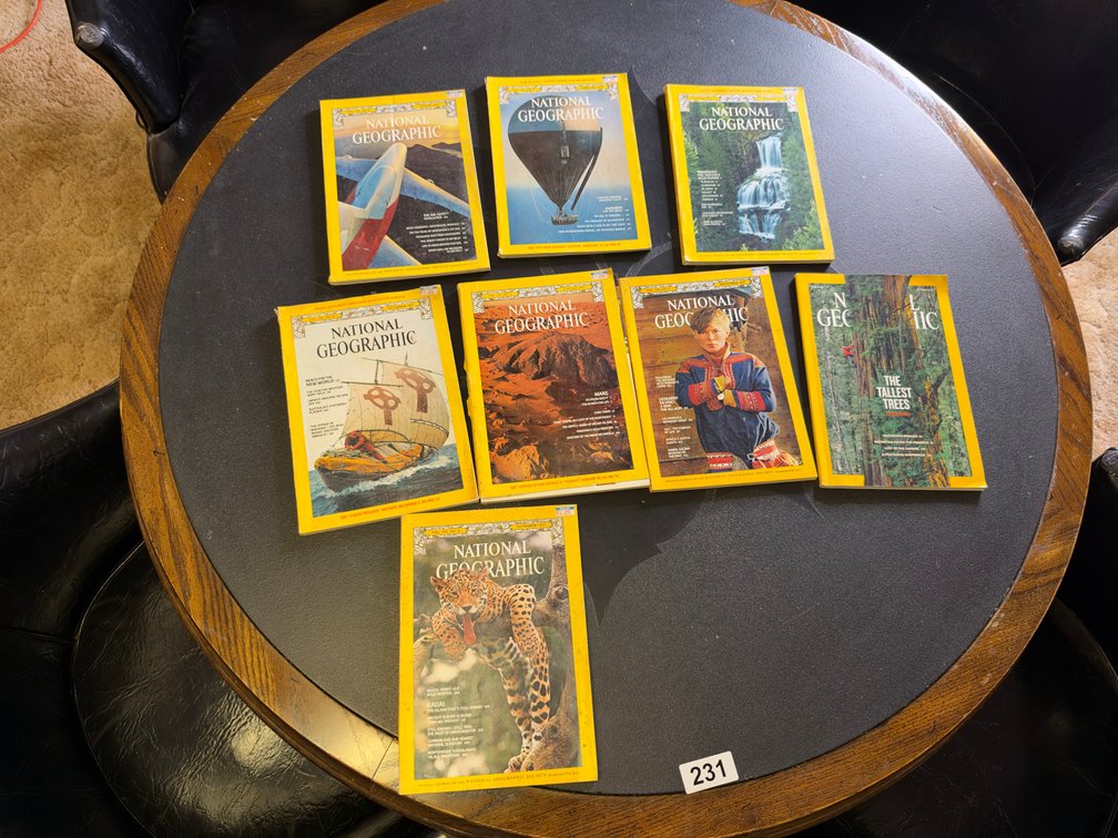 National Geographic magazines