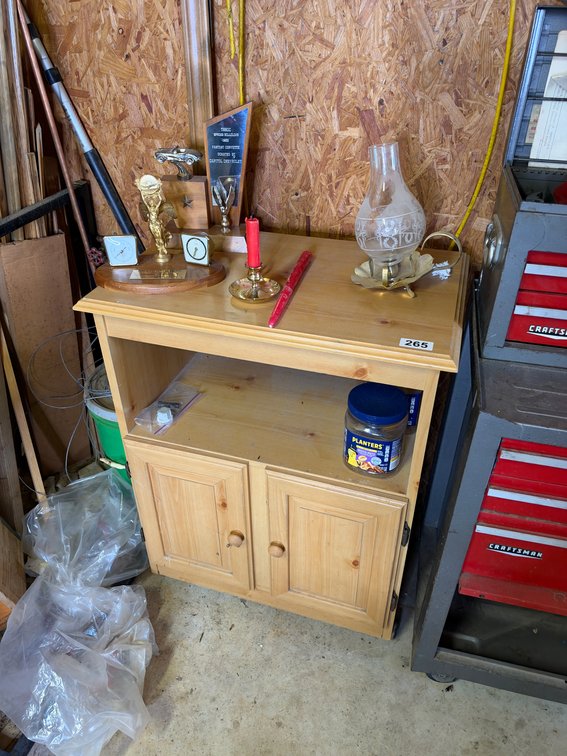 Microwave cart and contents