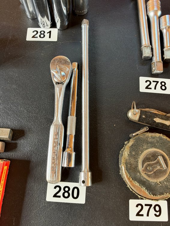 Two extensions and craftsman ratchet