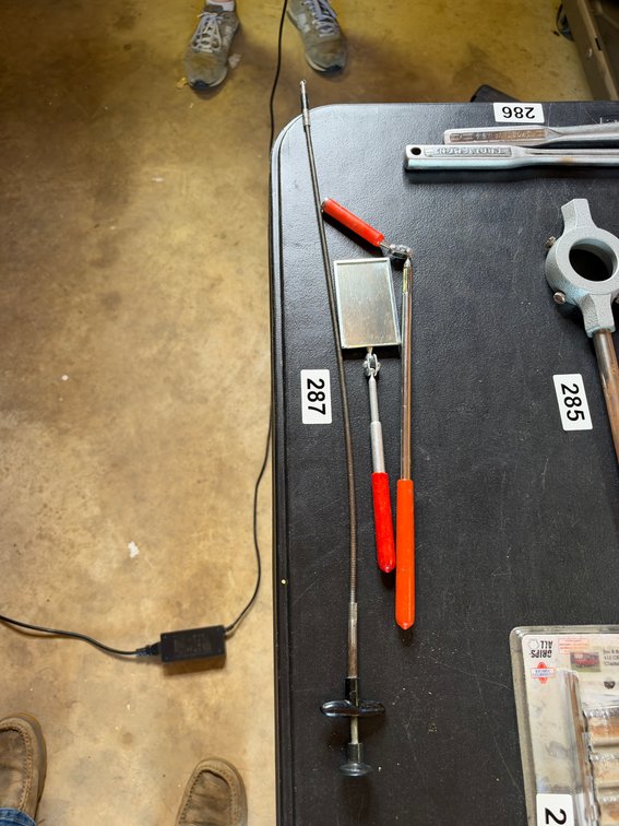 Magnet, mirror, grabber