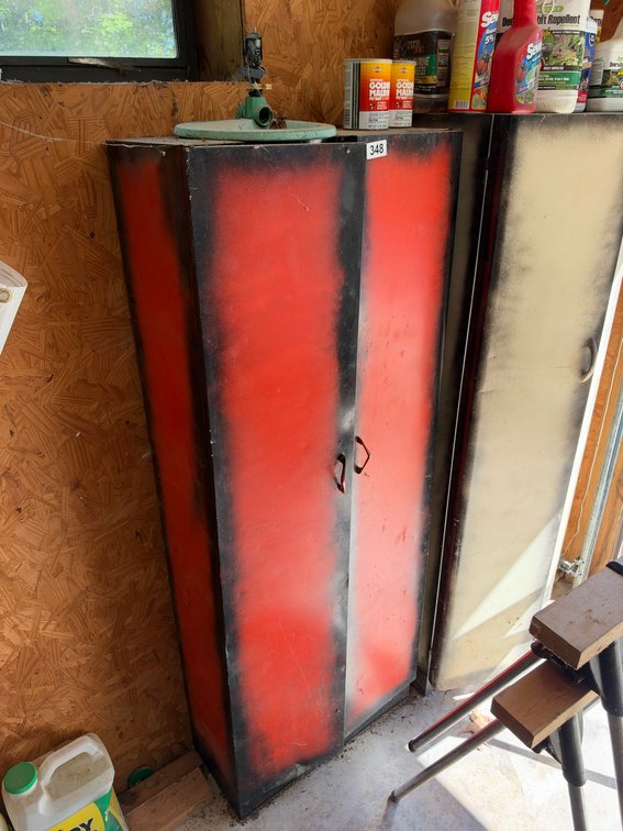 Metal cabinet and contents