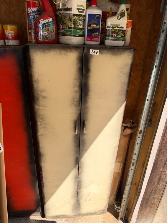 Metal cabinet and contents