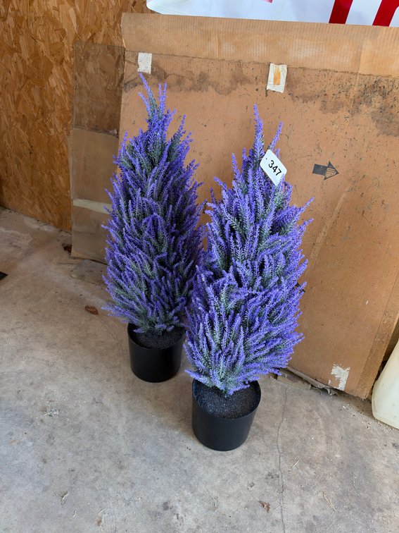 Artificial purple plants
