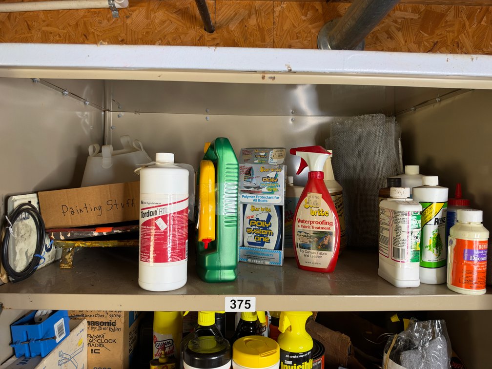 Top shelf metal cabinet