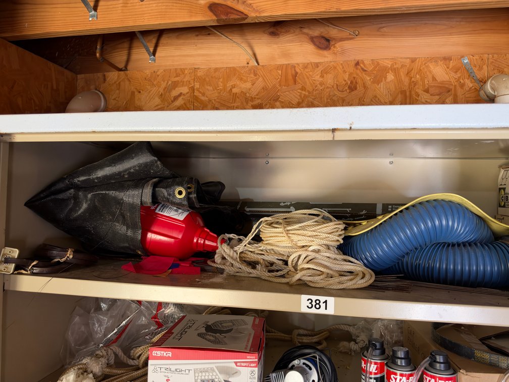 Top shelf metal cabinet