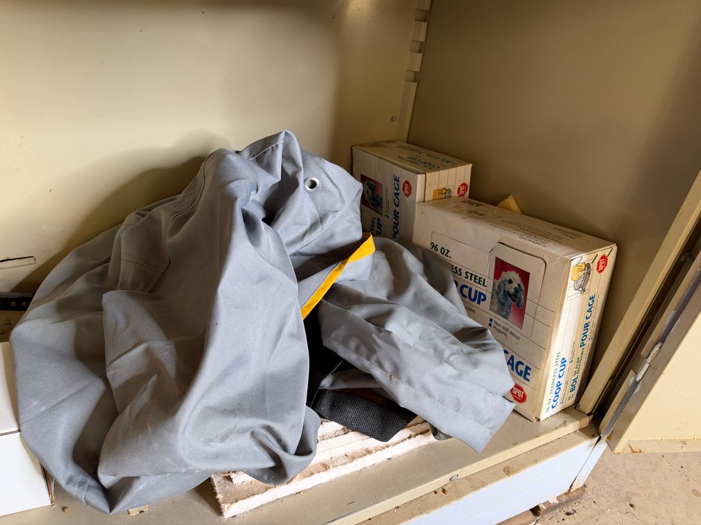 Bottom shelf metal cabinet