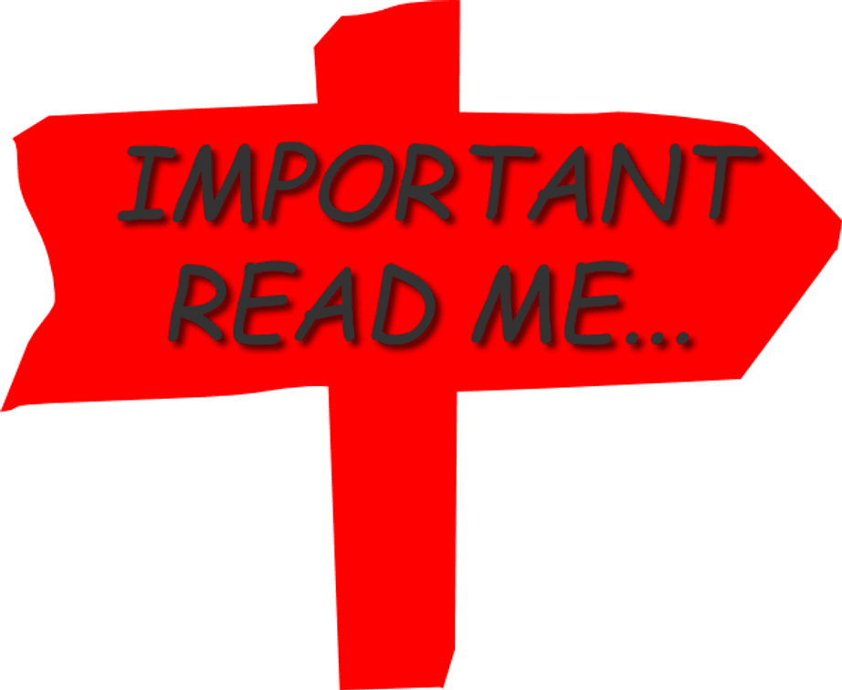 Information - PLEASE READ