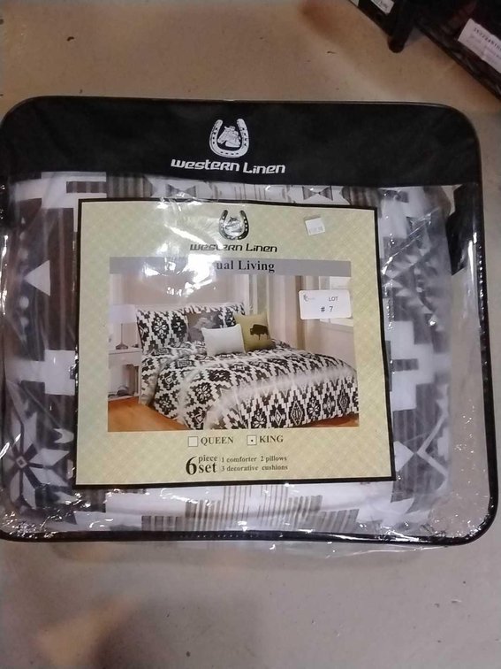Western Linen 6pc King Bedding Set