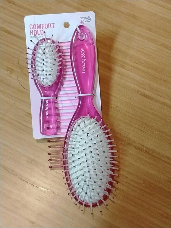Pink Comfort Hold Brush Set