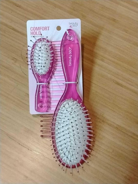 Pink Comfort Hold Brush Set