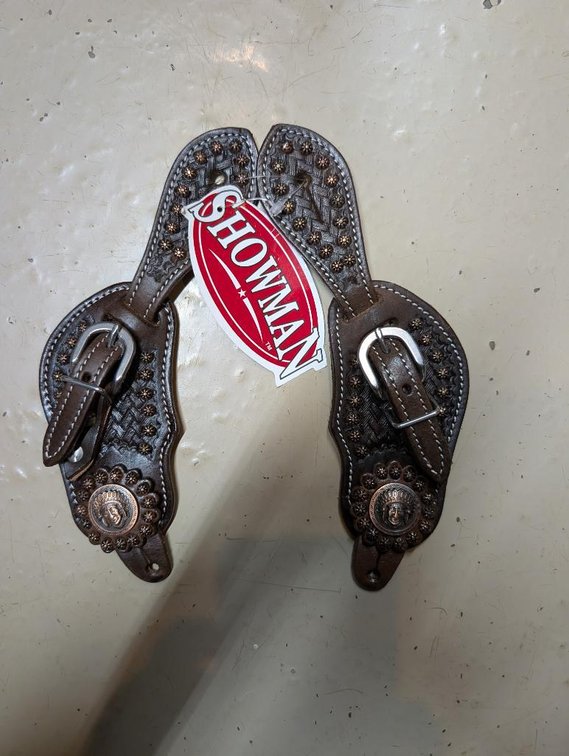 Showman Youth & Ladies Spur Straps