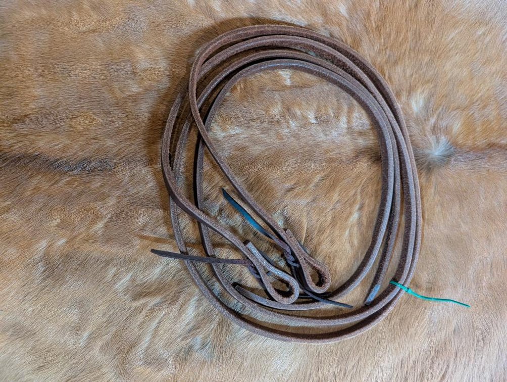 Custom Leather 5ft Split Reins - Dark