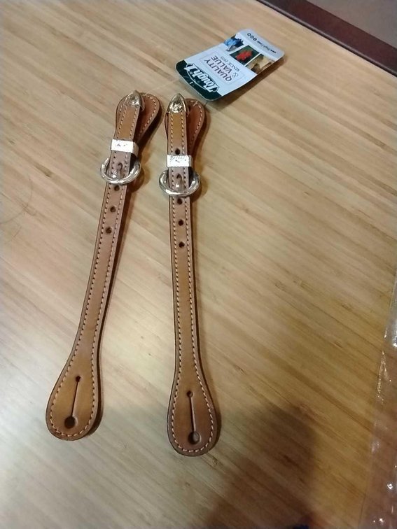 Tough 1 Light Oil Leather Spur Straps