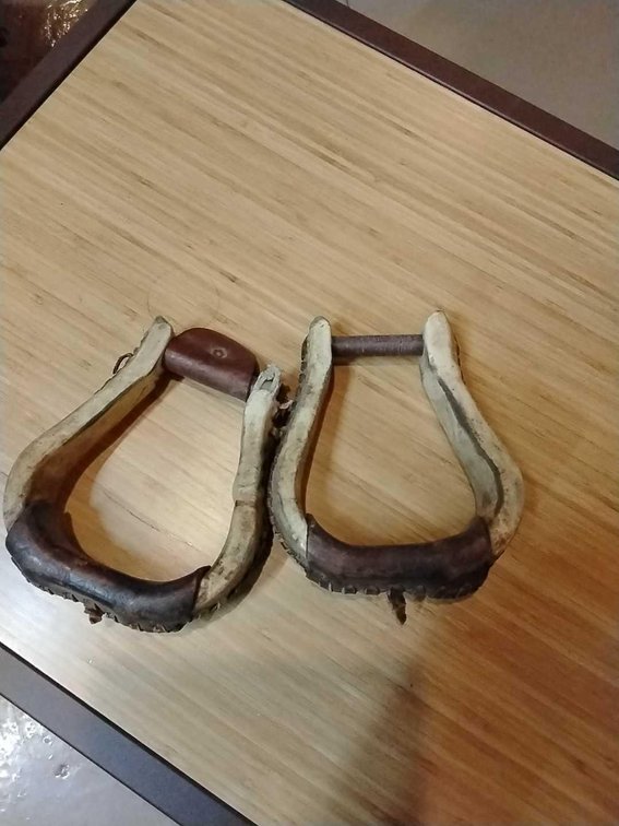 Used Rawhide Stirrups
