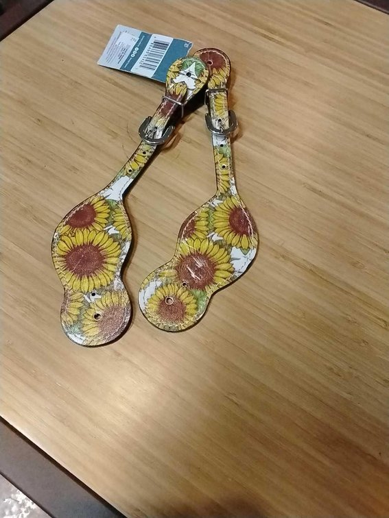Tough 1 Sunflower Print Spur Straps