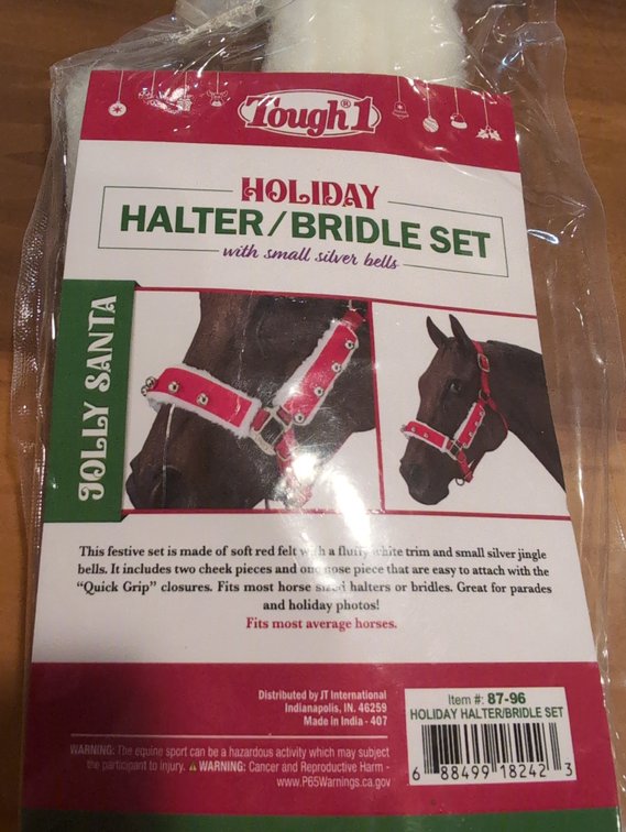 Holiday Halter/Bridle Set with Bells