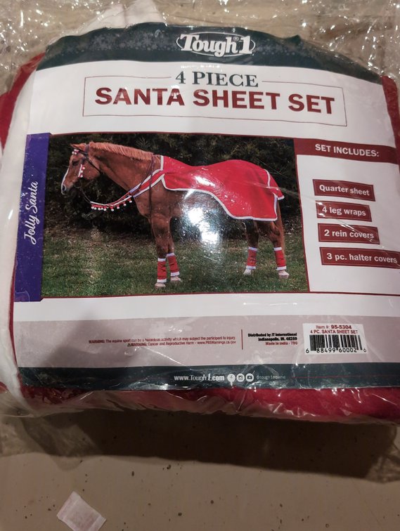 New 4pc Santa Sheet Set