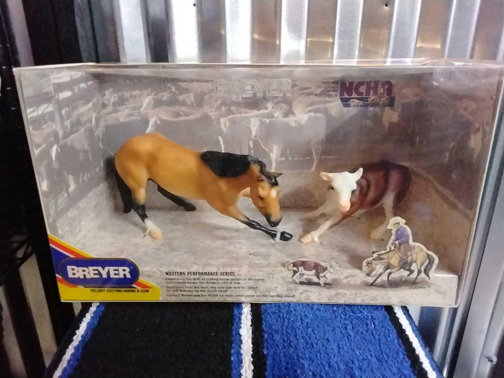 Breyer Horse No. 3297 Cutting Horse & Cow
