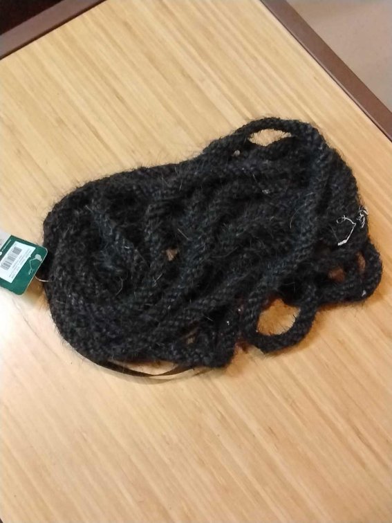 Tough 1 Black 5/8" 22ft hand braided Horse Hair Mecate
