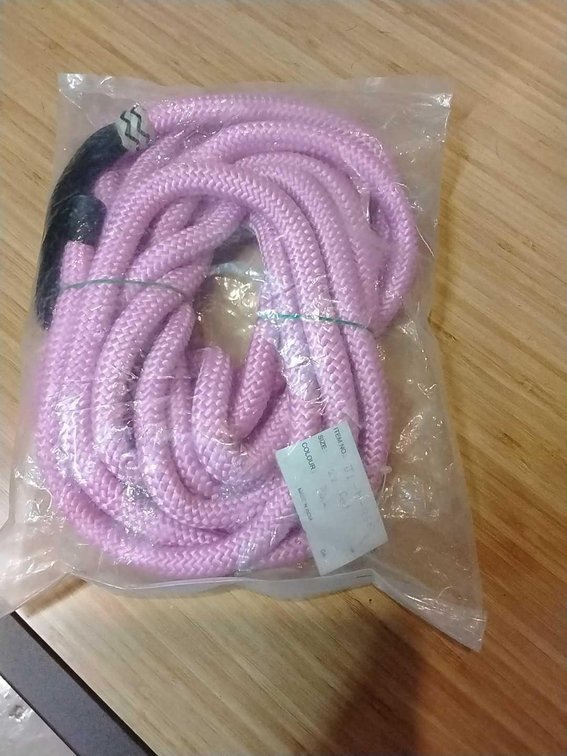 22ft New Pink Poly Mecate Reins
