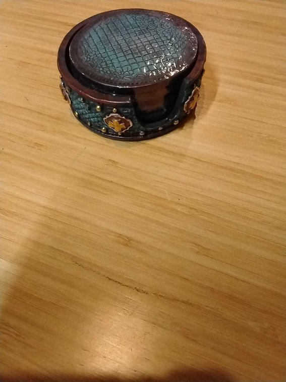 Coaster Set With Crosses