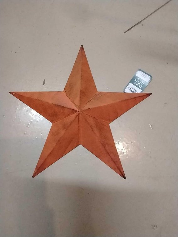 Rustic Orange Metal Star