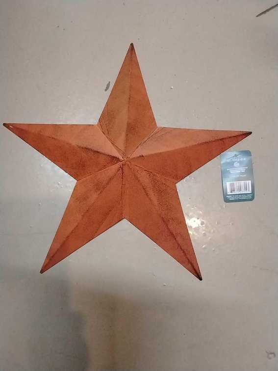 Rustic Orange Metal Star